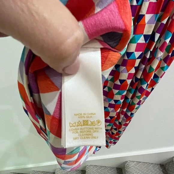 Kate Spade Multicolor Tile Silk Blaire Midi Dress - Picture 9 of 10